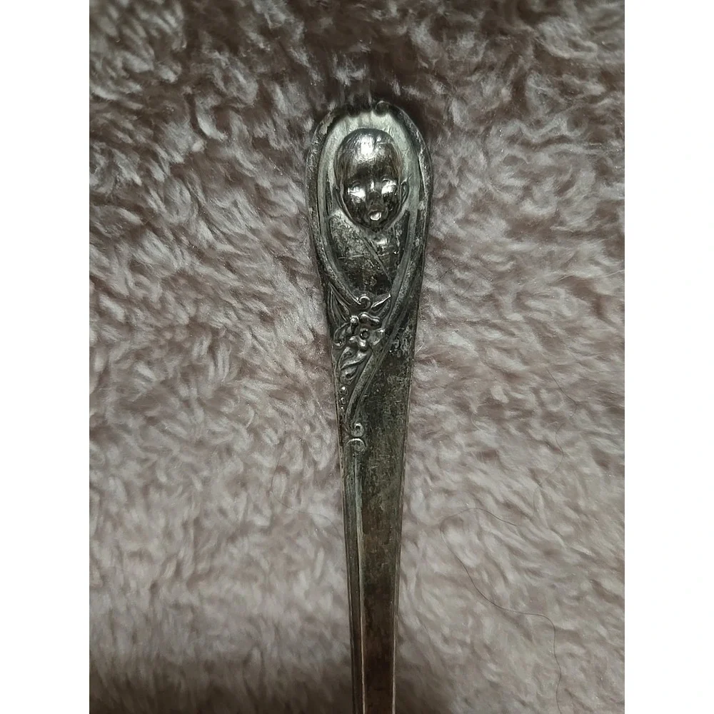 Antique Gerber by Winthrop silver‎ plated baby spoon